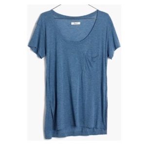 madewell anthem short sleeve scoop tshirt top blue